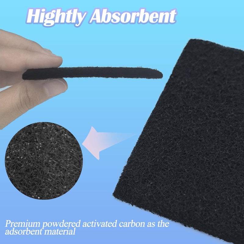 NEWKEY 6 Pack Activated Carbon Replacement Filters for HAPAW Stainless Steel Litter Box with Lid, Activated Charcoal Filters Compatible with SZEE XL Stainless Steel Litter Box - Image 2